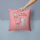 Nursery You are so Loved Llama Throw Pillow - 14x14 Decorative Pillow – Art for Your Home & Patio BB7469PW1414
