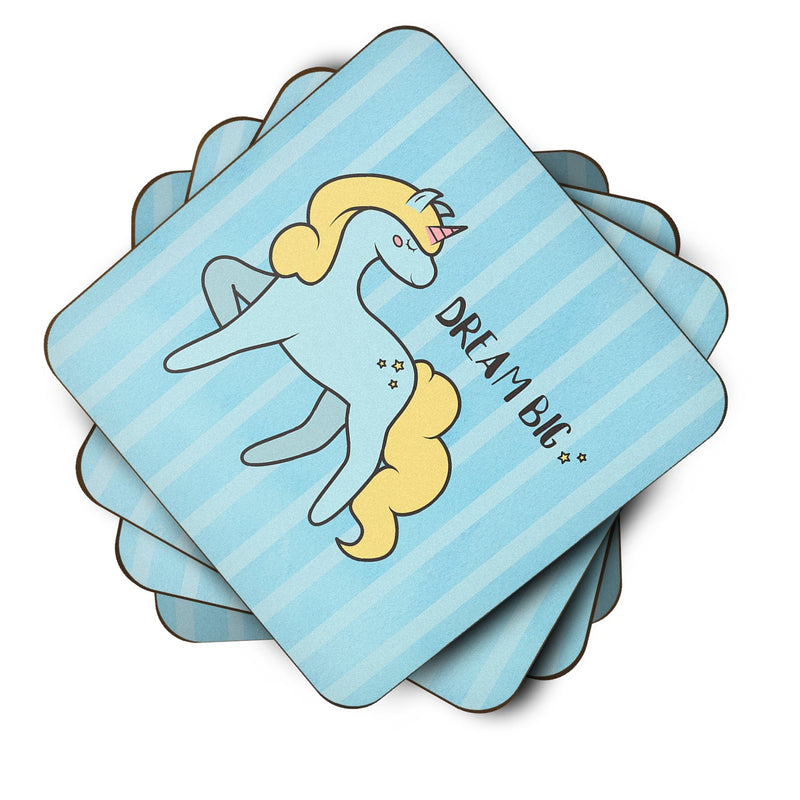 Nursery Dream Big Unicorn Foam Coaster Set of 4 BB7471FC