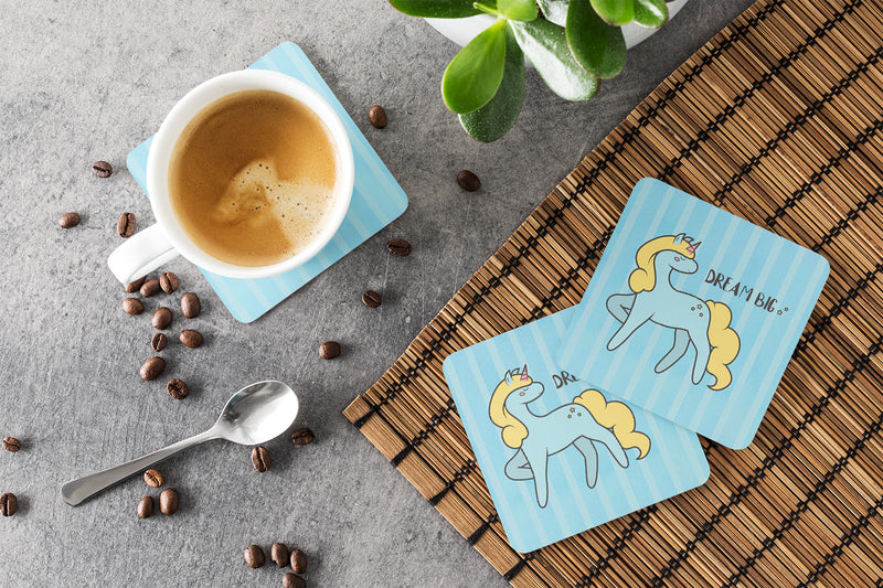 Nursery Dream Big Unicorn Foam Coaster Set of 4 BB7471FC