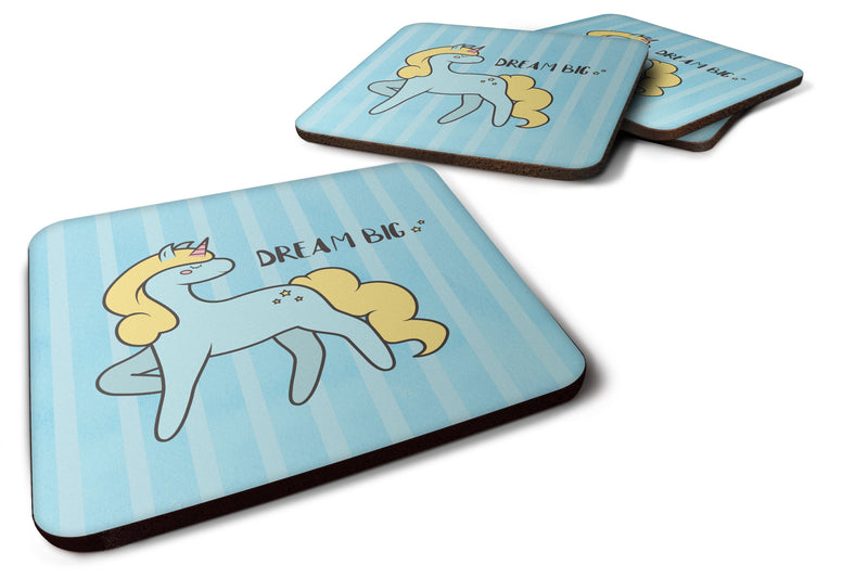 Nursery Dream Big Unicorn Foam Coaster Set of 4 BB7471FC