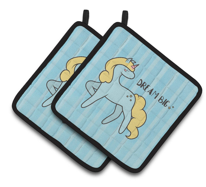 Nursery Dream Big Unicorn Pair of Pot Holders BB7471PTHD