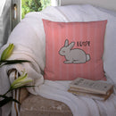 Nursery Love Bunny Rabbit Throw Pillow - 14x14 Decorative Pillow – Art for Your Home & Patio BB7476PW1414