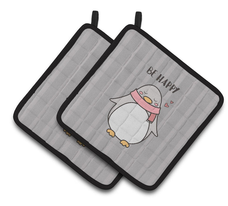 Nursery Be Happy Penquin Pair of Pot Holders BB7478PTHD