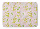 Watercolor Leaves Pink Memory Foam Kitchen Mat Machine Washable Anti-Fatigue Cushion Comfort Bath or Kitchen Rug