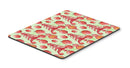 Red Christmas Tree and Ornaments Mouse Pad, Heat Resistant Trivet Hot Pad , Non Slip Rubber Desk Mat, Kitchen Counter Protector, Home Office Decor Gift