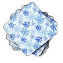 Blue Snowflakes Watercolor Foam Coaster  BB7484FC