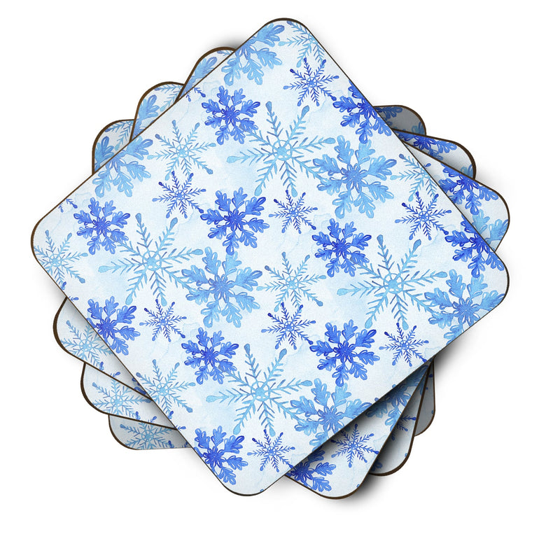 Blue Snowflakes Watercolor Foam Coaster  BB7484FC