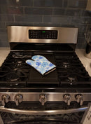 Blue Snowflakes Watercolor Oven Mitt BB7484OVMT