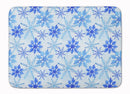 Blue Snowflakes Watercolor Memory Foam Kitchen Mat Machine Washable Anti-Fatigue Cushion Comfort Bath or Kitchen Rug