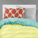 Poinsetta Christmas Standard Pillowcase Lightweight Super Soft Easy Care Decorative Artwork Pillowcase, Standard