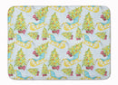Christmas Tree and Sleigh Memory Foam Kitchen Mat Machine Washable Anti-Fatigue Cushion Comfort Bath or Kitchen Rug