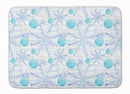 Winter Snowflakes on White Machine Washable Memory Foam Mat BB7487RUG