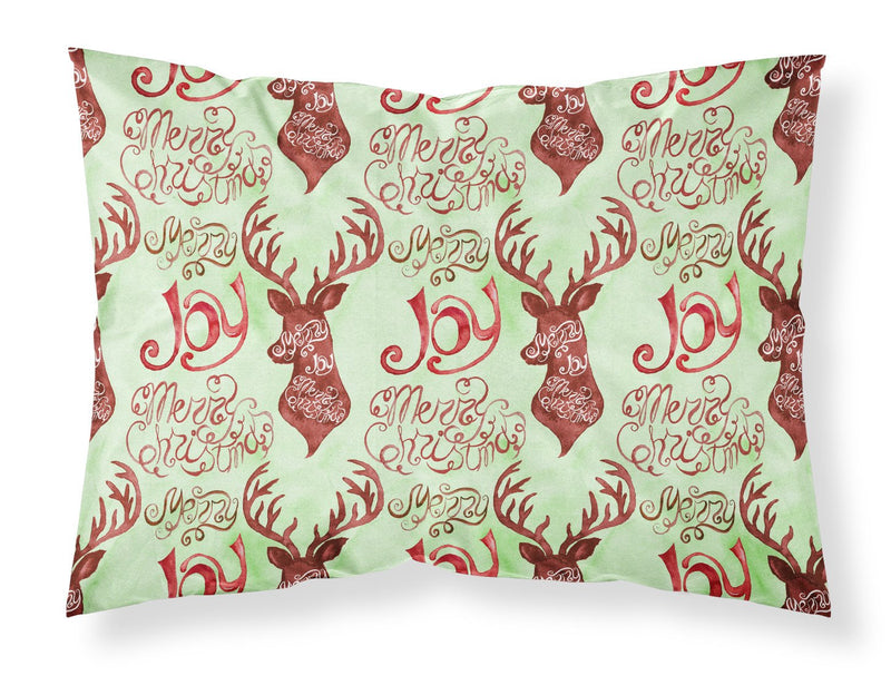 Merry Christmas Joy Reindeer Fabric Standard Pillowcase BB7488PILLOWCASE