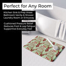Merry Christmas Joy Reindeer Memory Foam Kitchen Mat Machine Washable Anti-Fatigue Cushion Comfort Bath or Kitchen Rug