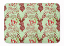 Merry Christmas Joy Reindeer Memory Foam Kitchen Mat Machine Washable Anti-Fatigue Cushion Comfort Bath or Kitchen Rug