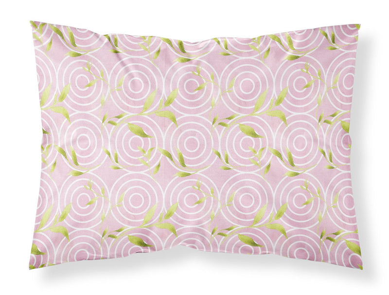 Gemoetric Circles on Pink Watercolor Fabric Standard Pillowcase BB7492PILLOWCASE