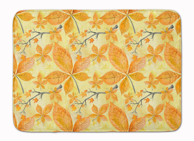 Fall Leaves and Branches Machine Washable Memory Foam Mat BB7495RUG