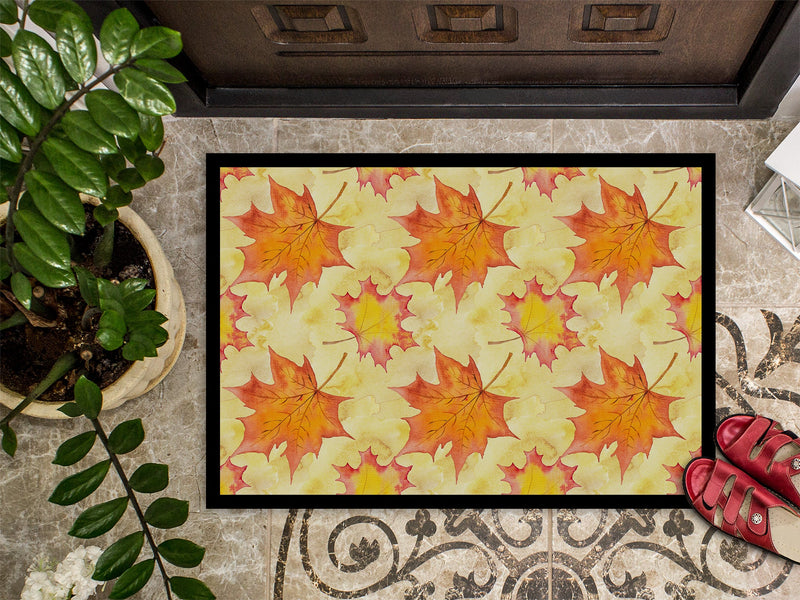 Fall Leaves Scattered Indoor or Outdoor Mat 18x27 BB7496MAT