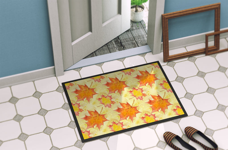 Fall Leaves Scattered Indoor or Outdoor Mat 18x27 BB7496MAT