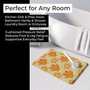 Fall Leaves Scattered Memory Foam Kitchen Mat Machine Washable Anti-Fatigue Cushion Comfort Bath or Kitchen Rug
