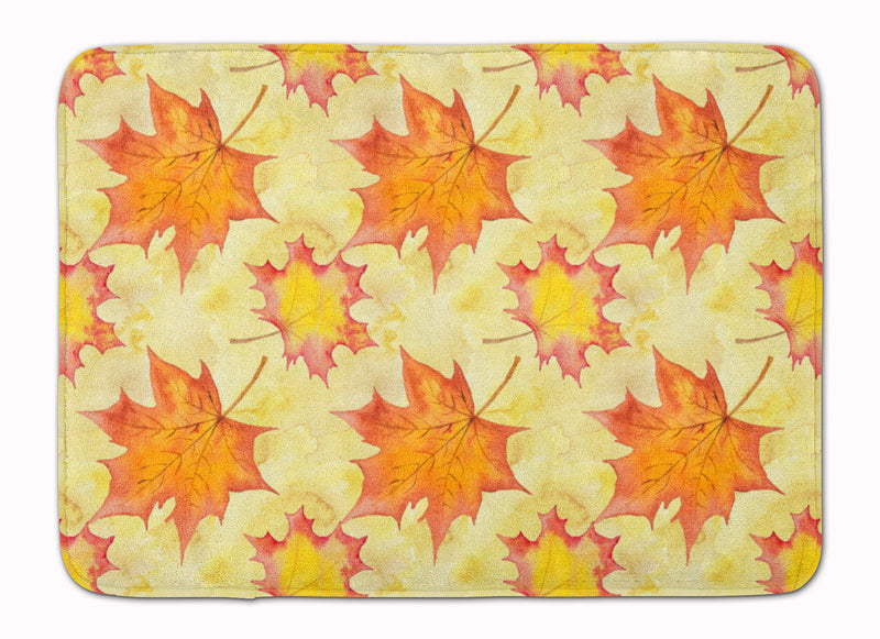 Fall Leaves Scattered Machine Washable Memory Foam Mat BB7496RUG