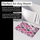 Watercolor Diva Lipstick  Memory Foam Kitchen Mat Machine Washable Anti-Fatigue Cushion Comfort Bath or Kitchen Rug