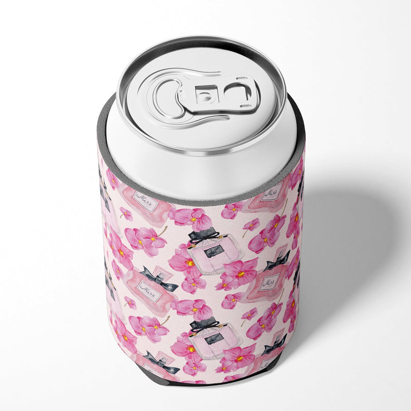 Watercolor Pink Flowers and Perfume Can or Bottle Hugger BB7510CC