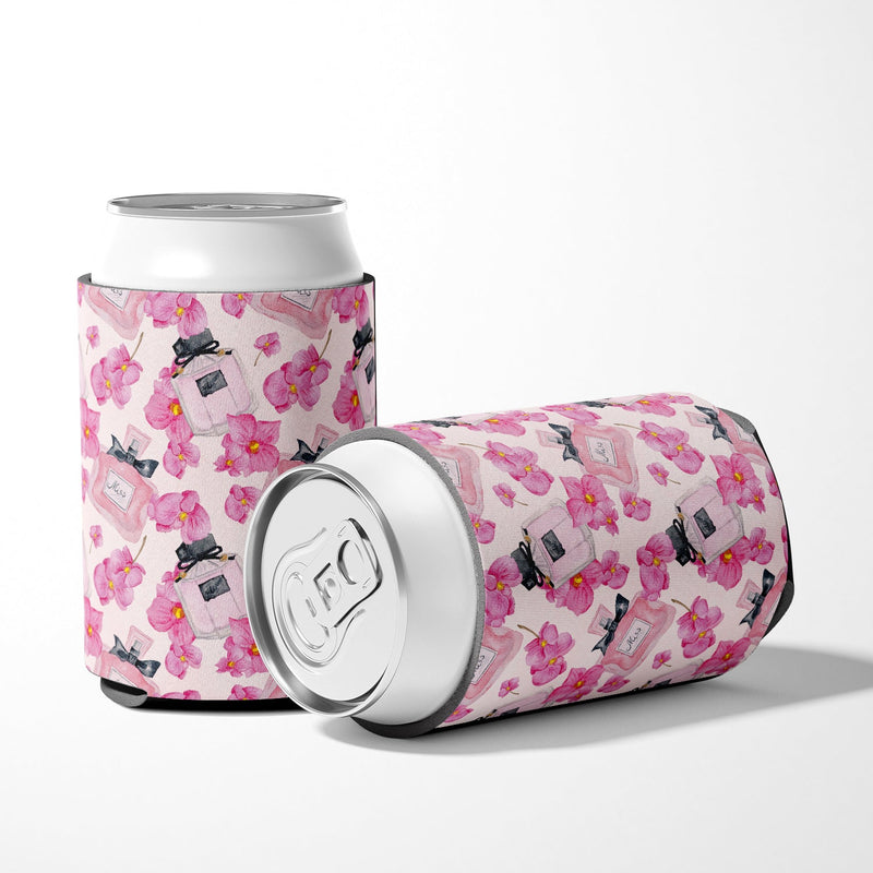 Watercolor Pink Flowers and Perfume Can or Bottle Hugger BB7510CC