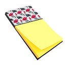 Watercolor Lipstick and Grey Stripes Watercolor Sticky Note Holder Refillable Dispenser Desk Accessory 3x3 Pad Gift