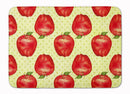 Watercolor Apples and Polkadots Memory Foam Kitchen Mat Machine Washable Anti-Fatigue Cushion Comfort Bath or Kitchen Rug