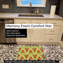 Watercolor Watermelon Memory Foam Kitchen Mat Machine Washable Anti-Fatigue Cushion Comfort Bath or Kitchen Rug