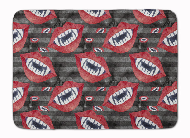 Watecolor Halloween Vampire Teeth Machine Washable Memory Foam Mat BB7520RUG