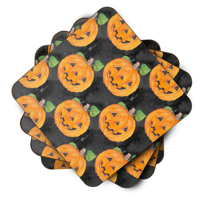 Watecolor Halloween Jack-O-Lantern Foam Coaster Set of 4 BB7524FC