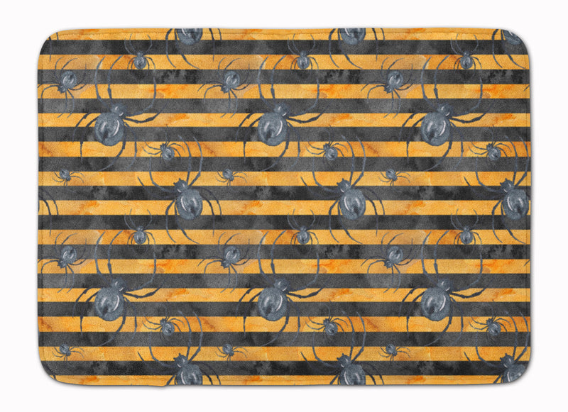 Watecolor Halloween Spiders Machine Washable Memory Foam Mat BB7526RUG