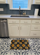 Watecolor Halloween Circles Machine Washable Memory Foam Mat BB7529RUG