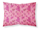 Watercolor Love and Hearts Fabric Standard Pillowcase – Artistic Decorative Front, White Back BB7550PILLOWCASE