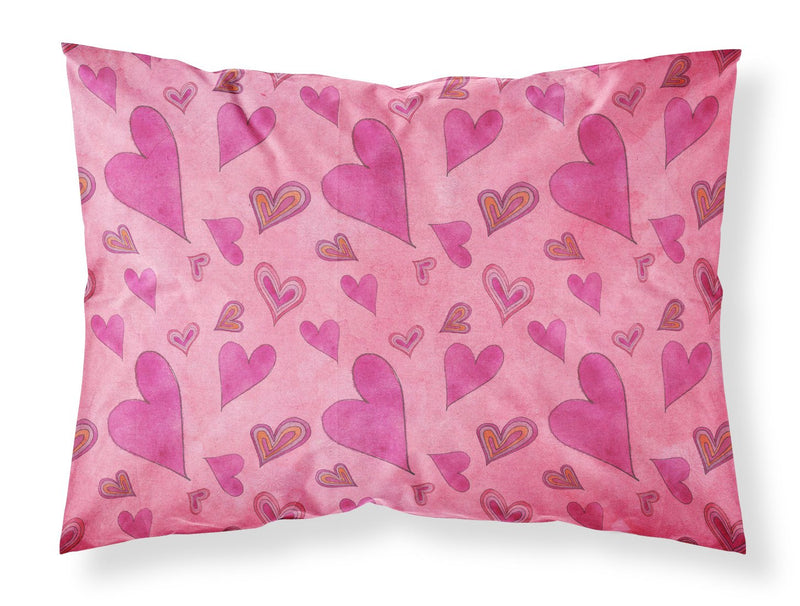 Watercolor Love and Hearts Fabric Standard Pillowcase BB7550PILLOWCASE