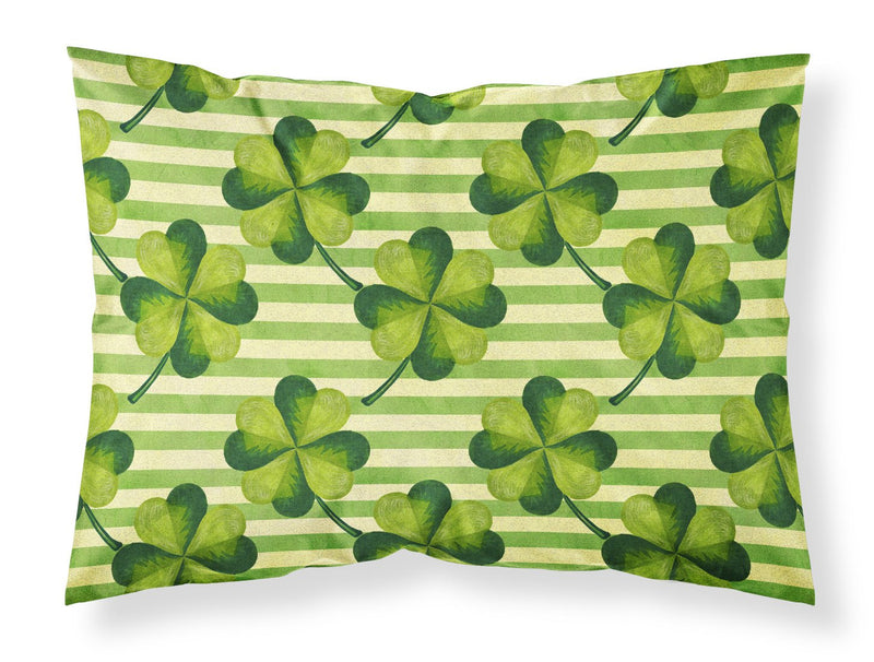 Watercolor Shamrock Stripes Fabric Standard Pillowcase BB7557PILLOWCASE