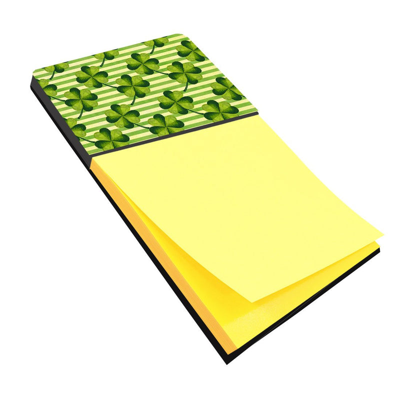 Watercolor Shamrock Stripes Sticky Note Holder BB7557SN