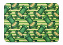 Watercolor St Patrick's Day Leprechan Hat Memory Foam Kitchen Mat Machine Washable Anti-Fatigue Cushion Comfort Bath or Kitchen Rug
