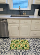 Watercolor St Patrick's Day Party Memory Foam Kitchen Mat Machine Washable Anti-Fatigue Cushion Comfort Bath or Kitchen Rug