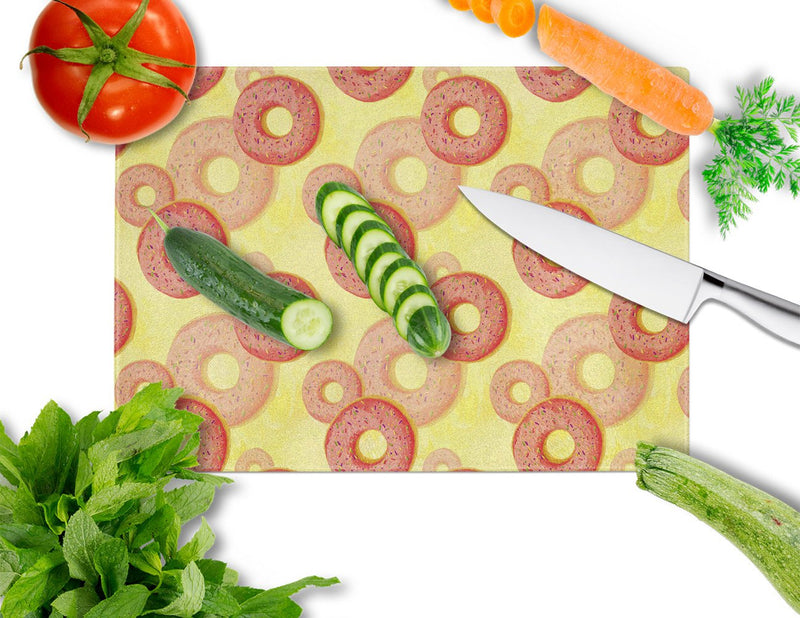 Watercolor Just Donuts Glass Cutting Board Large BB7561LCB