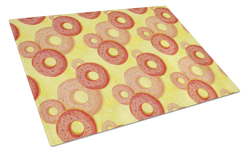 Watercolor Just Donuts Glass Cutting Board Large BB7561LCB