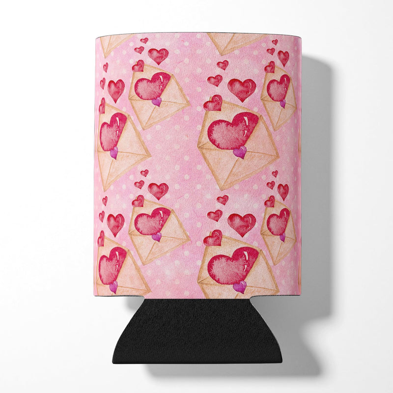 Watercolor Pink Love Letter Can or Bottle Hugger BB7568CC