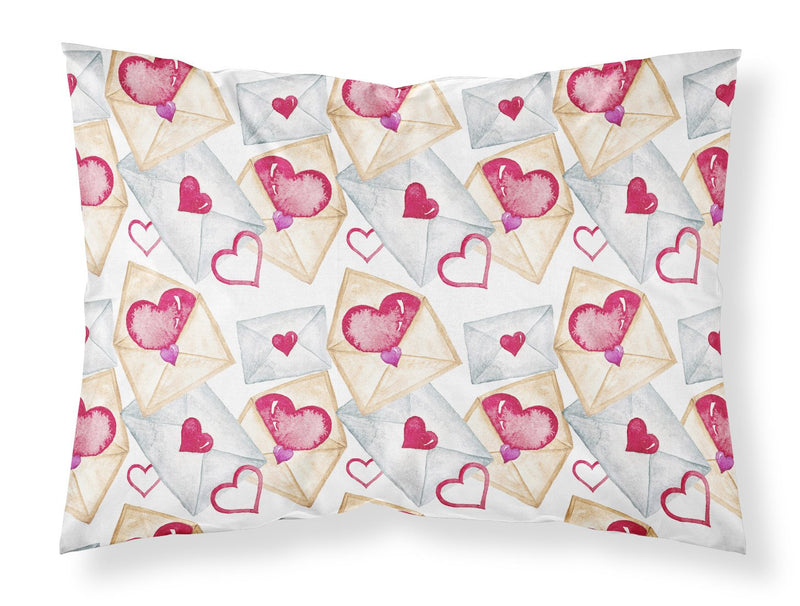 Watercolor Love Letters Fabric Standard Pillowcase – Artistic Decorative Front, White Back BB7569PILLOWCASE