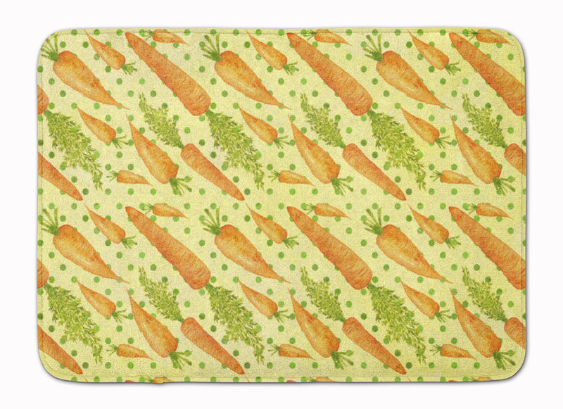 Watercolor Carrots Machine Washable Memory Foam Mat BB7571RUG