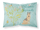 Welcome Friends German Shepherd Standard Pillowcase Lightweight Super Soft Easy Care Decorative Artwork Pillowcase, Standard