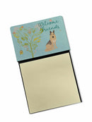 Welcome Friends German Shepherd Watercolor Sticky Note Holder Refillable Dispenser Desk Accessory 3x3 Pad Gift