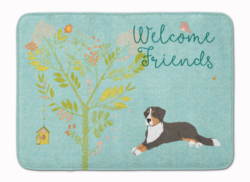 Welcome Friends Bernese Mountain Dog Machine Washable Memory Foam Mat BB7579RUG