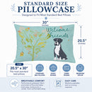Welcome Friends Black Boxer Standard Pillowcase Lightweight Super Soft Easy Care Decorative Artwork Pillowcase, Standard